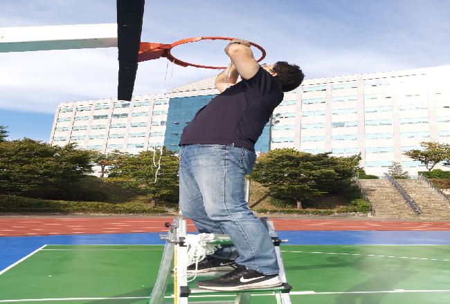 체육관 및 학교운동장 농구골대망 교체