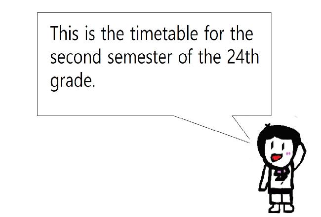 This is the timetable for the second semester of t...