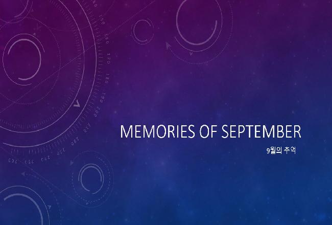 Memories of September