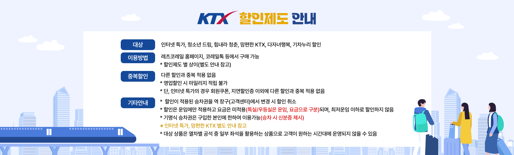 ktx할인제도 안내